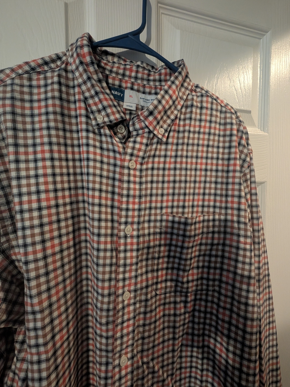 Old Navy Men's Plaid Button-Down Shirt - Red, Black & White